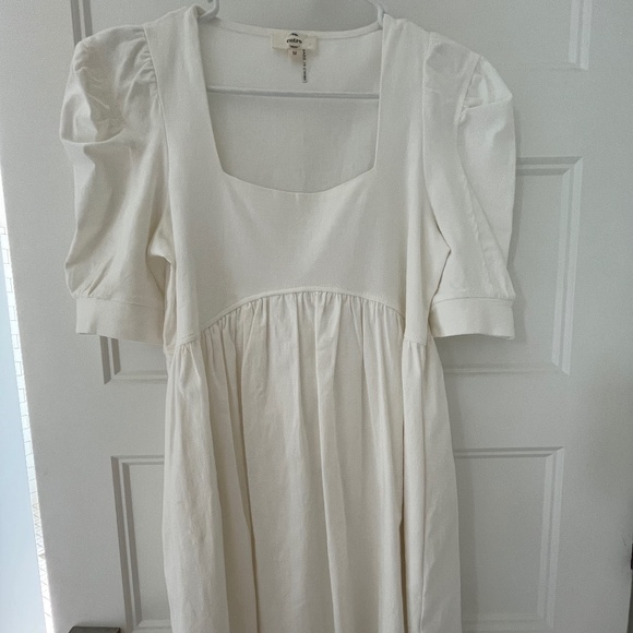 NWOT Entro White Flowy Cotton Dress - Picture 1 of 9